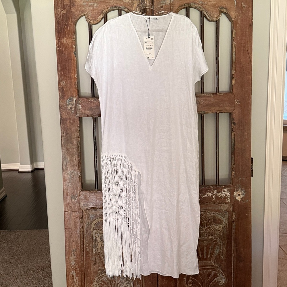 Zara White linen dress/tunic